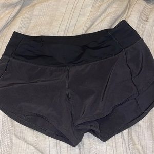 Lululemon speed shorts, BLACK